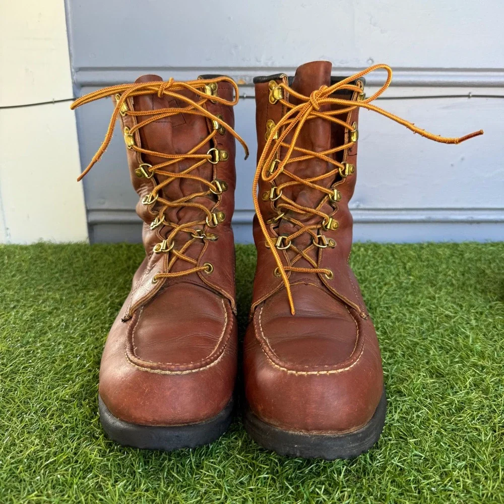 Vtg 50s 60s Red Wing Irish Setter Sport Boot 877 Brown Leather Moc Toe Mens 12 D